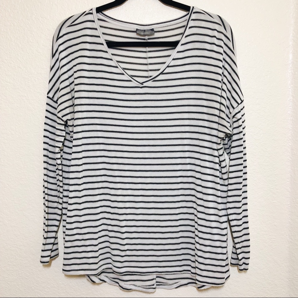 Striped cotton long sleeve.